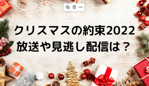「クリスマスの約束2022」の放送は？見逃し動画無料視聴方法を紹介！